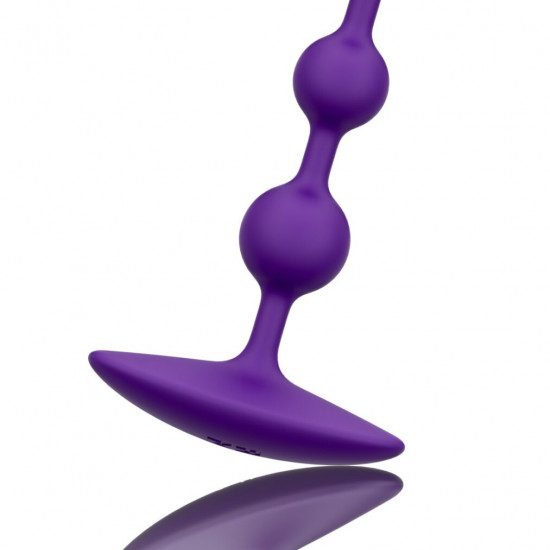 Анальные бусы Romp Amp Dark Purple, силикон, макс. диаметр 2,6 см