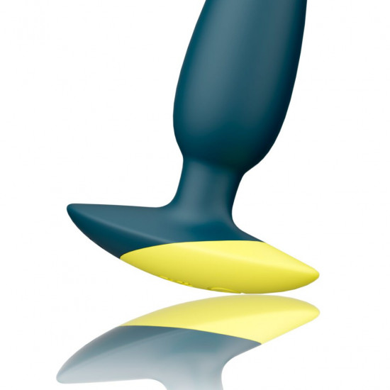 Анальная вибропробка Romp Bass Dark Green, силикон, перезаряжаемая,  макс. диаметр 3 см