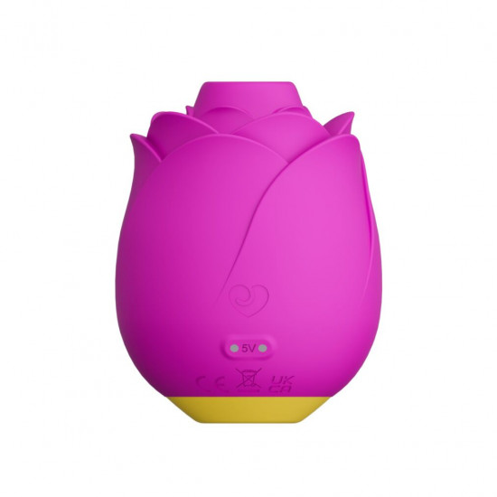 Шикарный вакуумный клиторальный стимулятор Romp Rose Pink, в виде розы