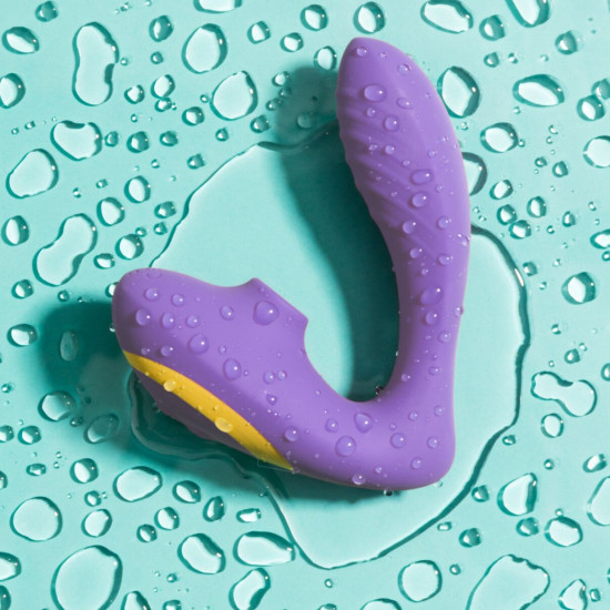 Вакуумный вибратор Romp Reverb Lilac, вагинально-клиторальный