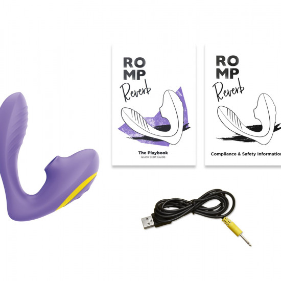 Вакуумный вибратор Romp Reverb Lilac, вагинально-клиторальный
