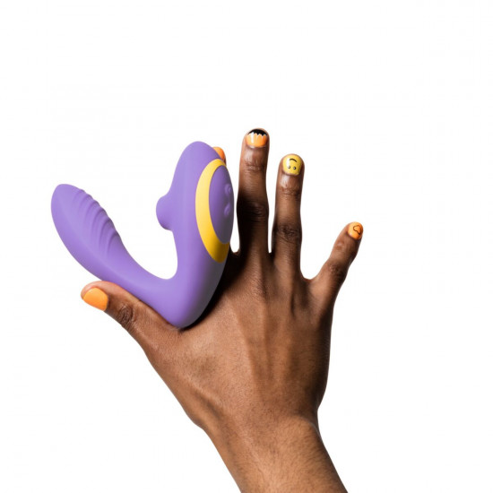 Вакуумный вибратор Romp Reverb Lilac, вагинально-клиторальный