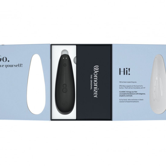 Вакуумный клиторальный стимулятор Womanizer Classic 2 - Black, 10 режимов, функция Afterglow