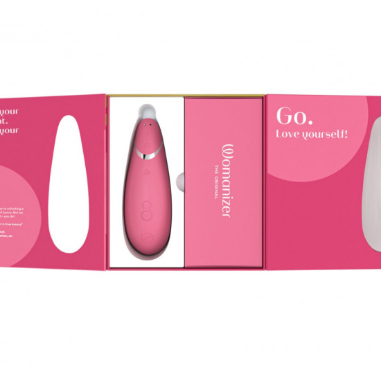 Вакуумный клиторальный стимулятор Womanizer Premium 2 - Raspberry, функции Autopilot и Smart Silence