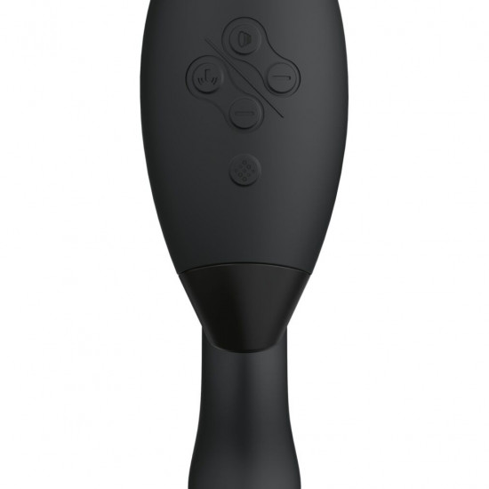 Двойной вакуумный клиторальный стимулятор с вибрацией Womanizer Duo 2 - Black, независимые моторы