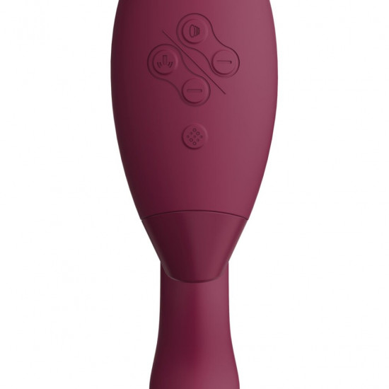Двойной вакуумный клиторальный стимулятор с вибрацией Womanizer Duo 2 - Bordeaux, независимые моторы