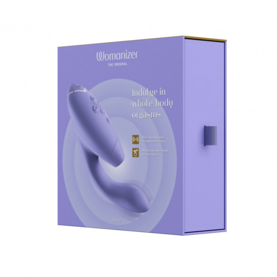 Двойной вакуумный клиторальный стимулятор Womanizer Duo 2 - Lilac, независимые моторы