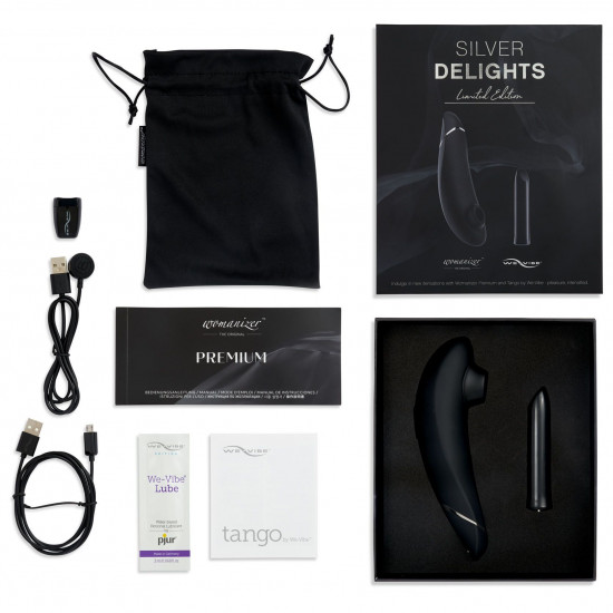 Премиальный подарочный набор Silver Delights Collection: Womanizer Premium и We-Vibe Tango