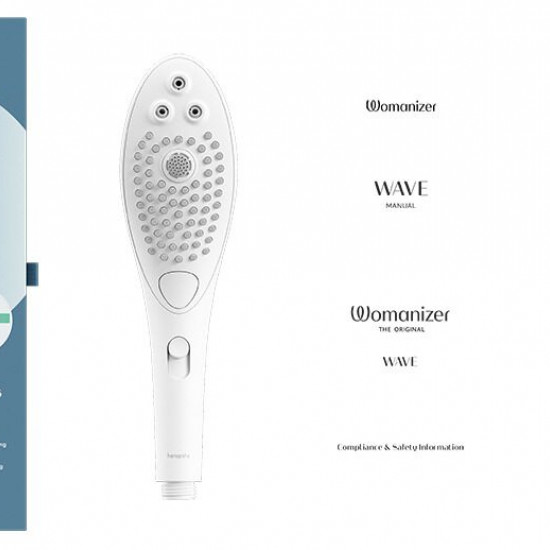 Насадка-стимулятор для душа 2в1 Womanizer Wave White, массажер для интимных зон