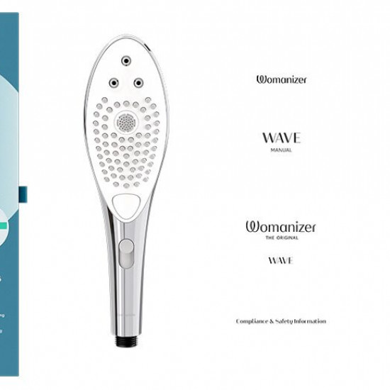Насадка-стимулятор для душа 2в1 Womanizer Wave Chrome, массажер для интимных зон