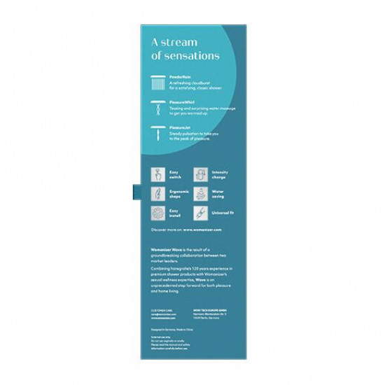 Насадка-стимулятор для душа 2в1 Womanizer Wave Chrome, массажер для интимных зон