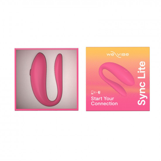 Смарт-вибратор для пар We-Vibe Sync Lite Pink, 10 виброрежимов, можно совмещать с проникающим сексом