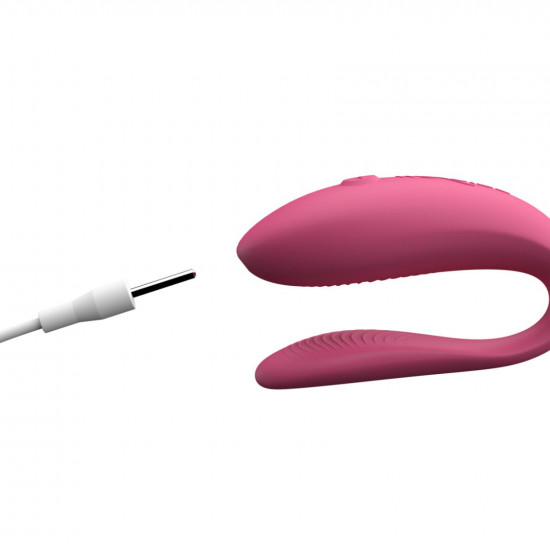 Смарт-вибратор для пар We-Vibe Sync Lite Pink, 10 виброрежимов, можно совмещать с проникающим сексом