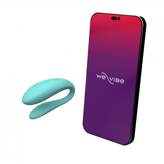 Смарт-вибратор для пар We-Vibe Sync Lite Aqua, 10 виброрежимов, можно совмещать с проникающим сексом