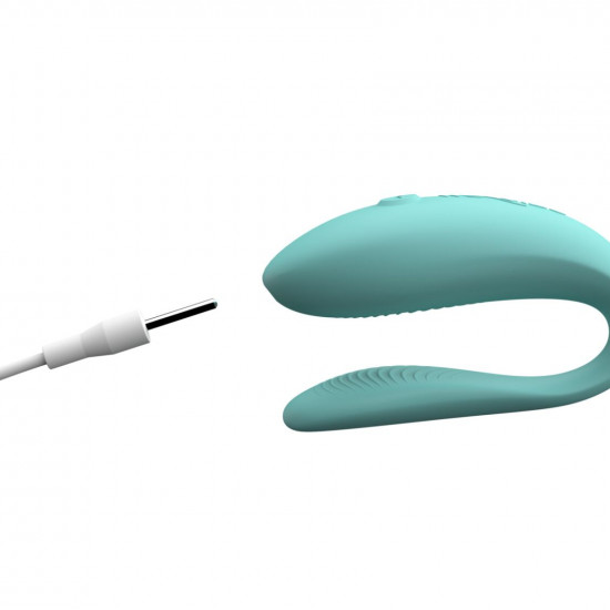 Смарт-вибратор для пар We-Vibe Sync Lite Aqua, 10 виброрежимов, можно совмещать с проникающим сексом