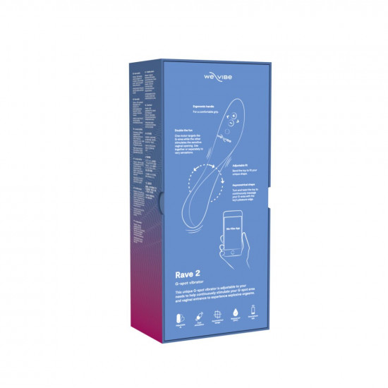 Смарт-вибратор We-Vibe Rave 2 Twisted Pleasure Blue, для точки G и входа во влагалище, 2 мотора