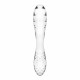 Двусторонний стеклянный дилдо Satisfyer Dazzling Crystal 1 Transparent, очень прочный, без стоппера