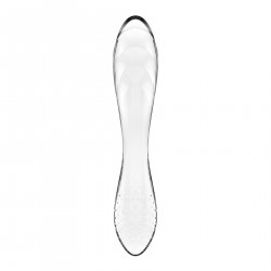 Двосторонній скляний дилдо Satisfyer Dazzling Crystal 1 Transparent, дуже міцний, без стопера