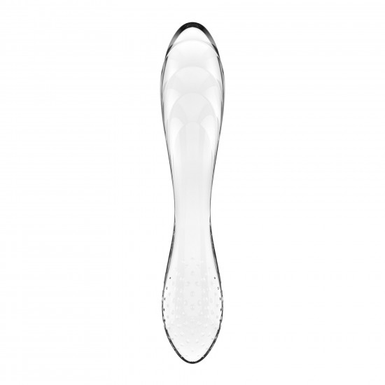 Двусторонний стеклянный дилдо Satisfyer Dazzling Crystal 1 Transparent, очень прочный, без стоппера