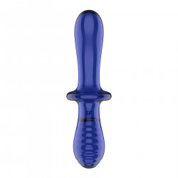 Двосторонній скляний дилдо Satisfyer Double Crystal Light blue, боросилікатне скло, унісекс