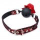 Кляп с розой Master Series: Eye-Catching Ball Gag With Rose, черно-красный