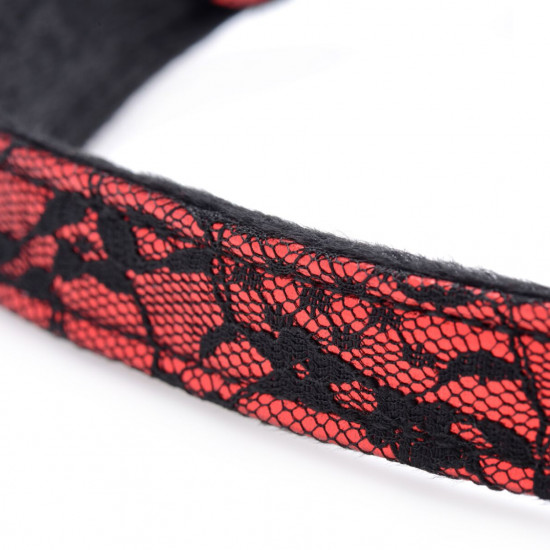 Кляп с розой Master Series: Eye-Catching Ball Gag With Rose, черно-красный