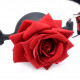 Кляп с розой Master Series: Eye-Catching Ball Gag With Rose, черно-красный