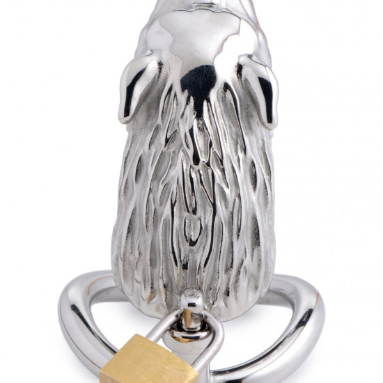 Клетка для пениса Master Series: Tiger King Cock Cage With Lock, три кольца, замок, три ключа