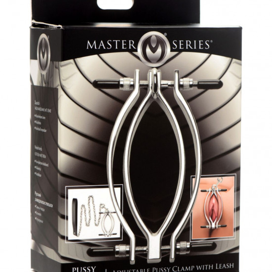 Зажим для половых губ Master Series: Pussy Tugger Adjustable Vagina Clamp with Chain