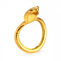 Ерекційне кільце з головою кобри Master Series: Cobra King Golden Cock Ring