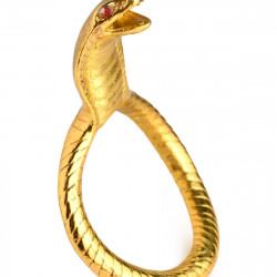 Ерекційне кільце з головою кобри Master Series: Cobra King Golden Cock Ring