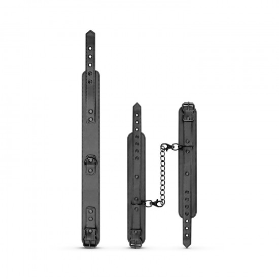 Наручники с ошейником Bedroom Fantasies: Collar & Wrist Cuffs, черные