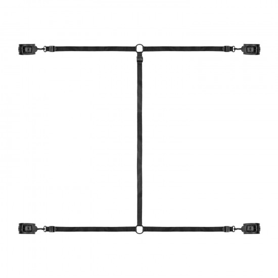 Фиксатор на кровать с наручниками и поножами Bedroom Fantasies: Under the bed Restraint Bondage Set