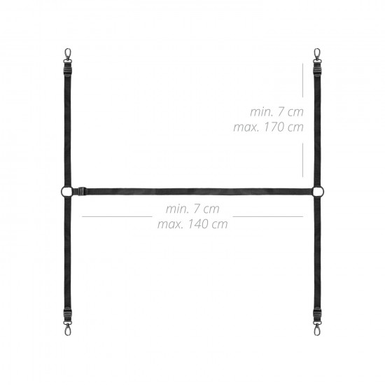 Фиксатор на кровать с наручниками и поножами Bedroom Fantasies: Under the bed Restraint Bondage Set