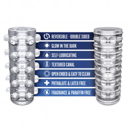 Мастурбатор Blush Rize – Swich Glow in the Dark Masturbator Clear, двосторонній, світиться в темряві