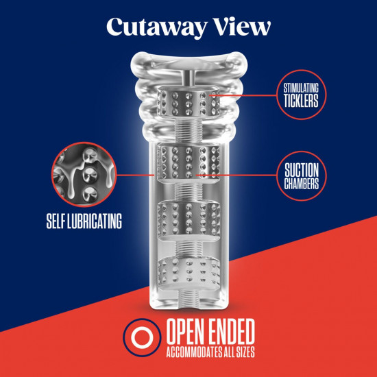 Мастурбатор Blush Rize – Luz Glow in the Dark Masturbator – Clear, всасывание, светится в темноте