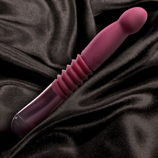 Пульсатор для точки G Blush Temptasia – Trixie Thrusting Dildo – Wine Red, 3 скорости