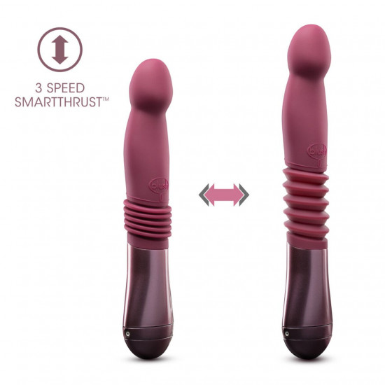 Пульсатор для точки G Blush Temptasia – Trixie Thrusting Dildo – Wine Red, 3 скорости