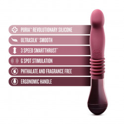 Пульсатор для точки G Blush Temptasia – Trixie Thrusting Dildo – Wine Red, 3 швидкості