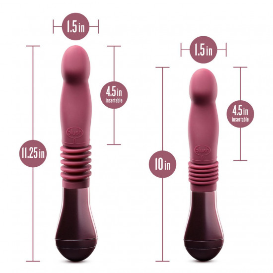 Пульсатор для точки G Blush Temptasia – Trixie Thrusting Dildo – Wine Red, 3 скорости