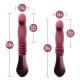 Пульсатор для точки G Blush Temptasia – Trixie Thrusting Dildo – Wine Red, 3 скорости