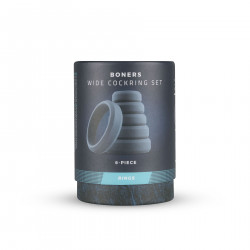 Набір ерекційних кілець Boners 6-Piece Cock Ring Set, діаметр від 2,6 до 5,7 см, силікон