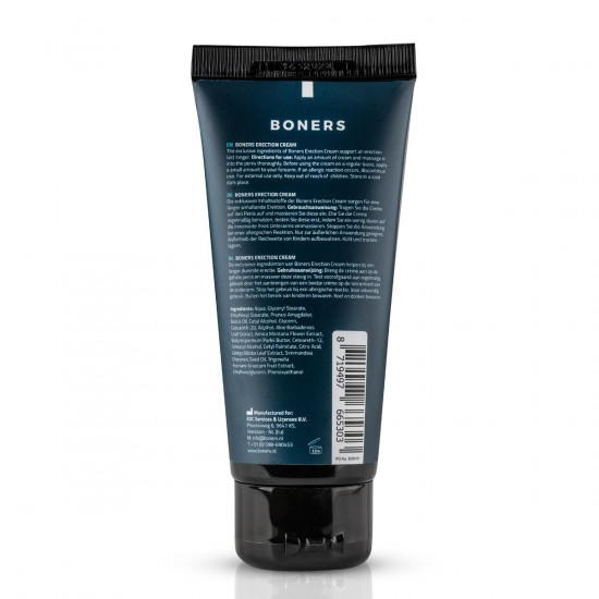 Крем для усиления эрекции Boners Erection Cream – 100 ml, ниацинамид + растительные экстракты