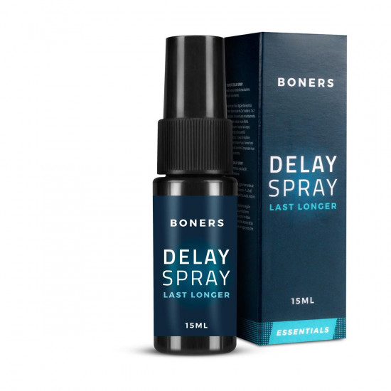 Спрей-пролонгатор Boners Delay Spray 15 мл, легкий анестетик лаурет-9 + метил лактат