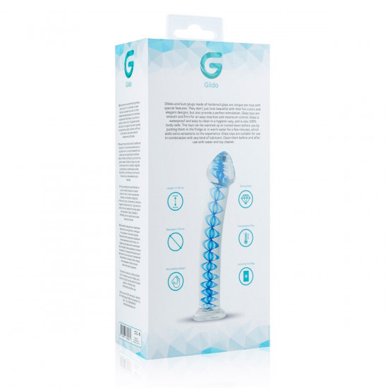 Стеклянный дилдо Gildo Glass Dildo No. 4, для точки G и простаты