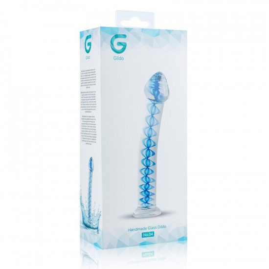 Стеклянный дилдо Gildo Glass Dildo No. 4, для точки G и простаты