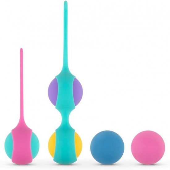 Набор вагинальных шариков PMV20: Vita – Kegel Ball Set, масса 40, 50, 60 г, два держателя