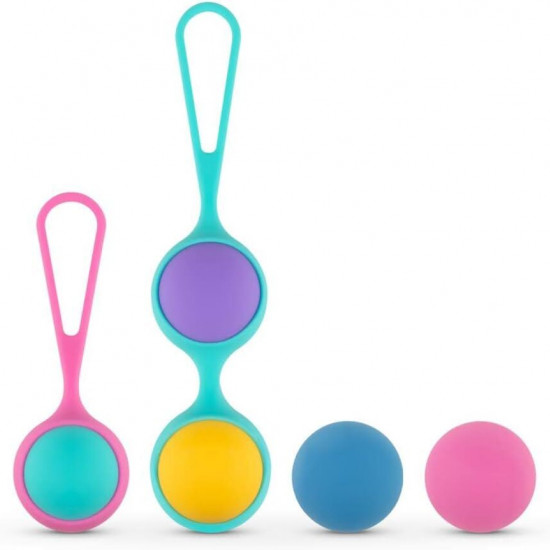 Набор вагинальных шариков PMV20: Vita – Kegel Ball Set, масса 40, 50, 60 г, два держателя