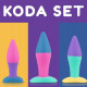 Набор анальных пробок PMV20 Koda – Butt Plug Set, диаметр 2,9 см, 3,9 см, 5 см