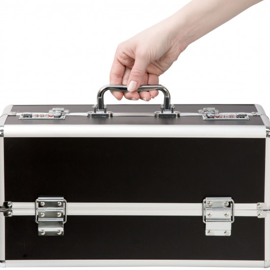 Большой кейс для хранения секс-игрушек BMS Factory Large Lokable Vibrator Case Black, кодовый замок